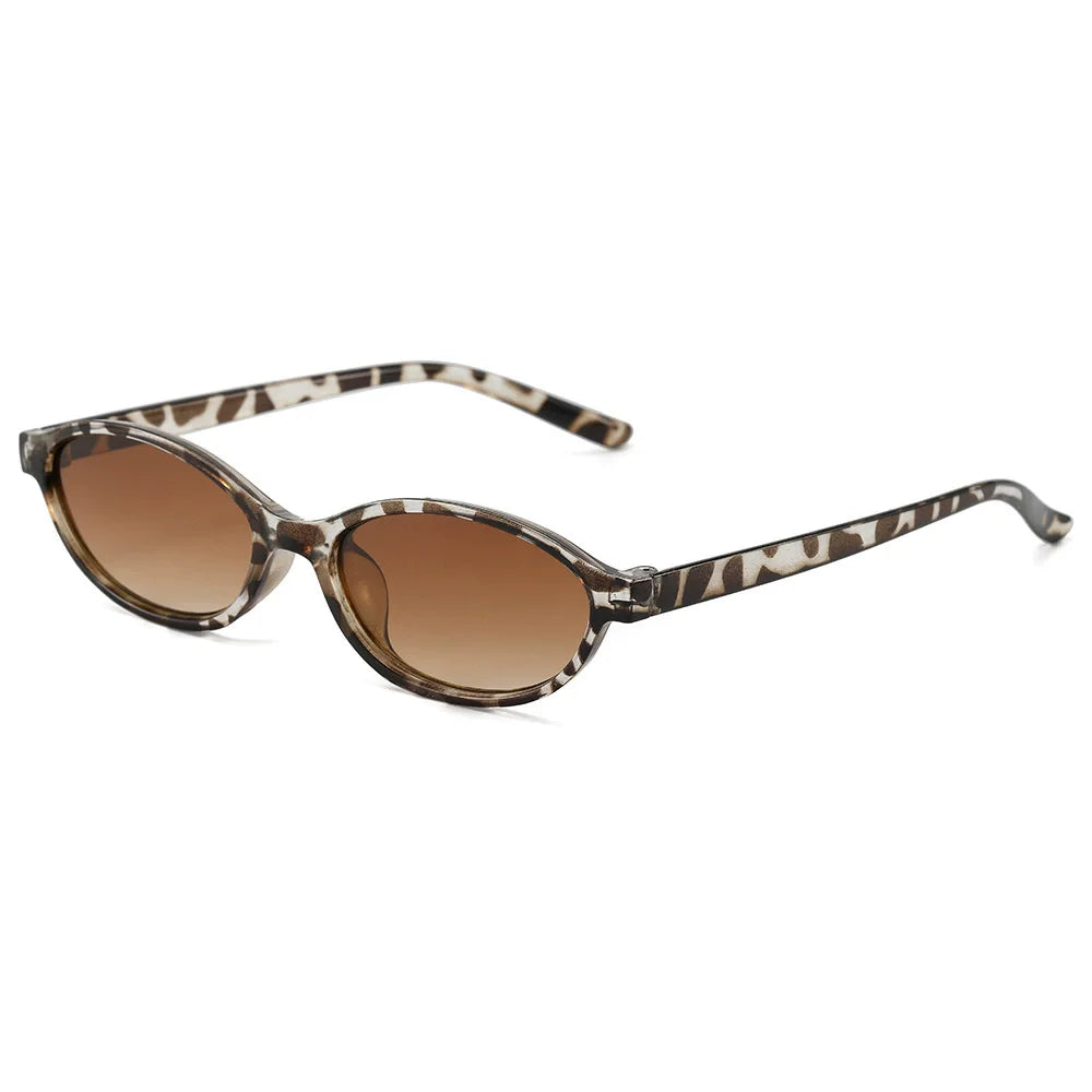 Sexy Small Oval Women's Sunglasses 2026 New Fashion Leopard Brown Hot Sun Glasses Female Retro Colorful Shade Eyeglass