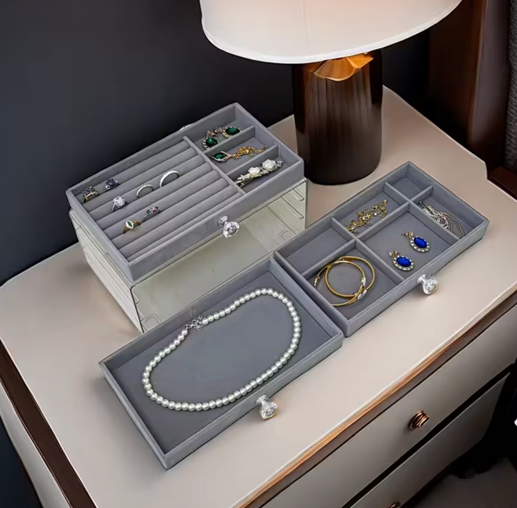 Velora™ Luxury Multi-Layer Jewelry Organizer - Classic Drawer Edition