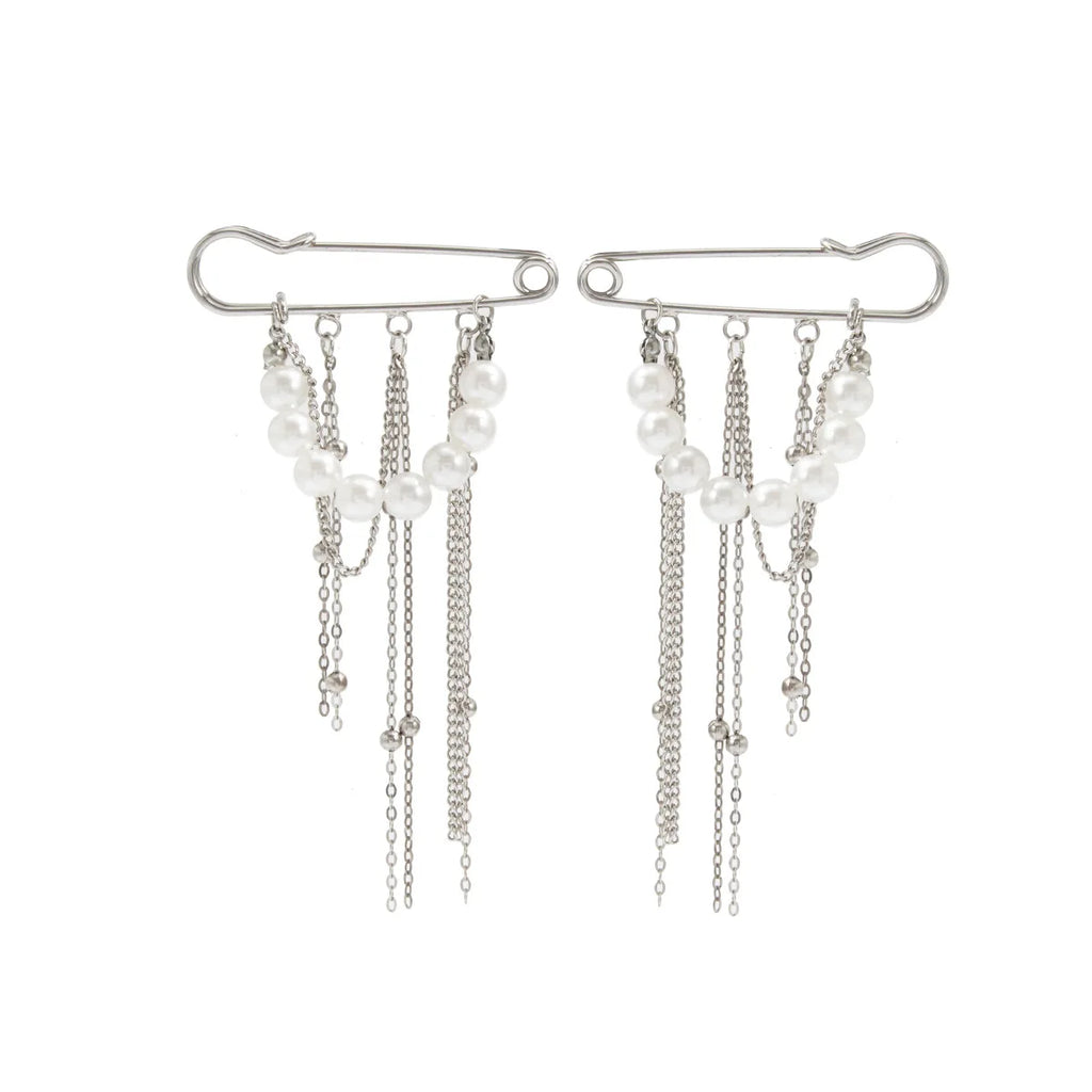 Retro Sweet Imitation Pearl Metal Tassel Pendant Pin Pants Foot 2026 Creative Girl Fashion Sweet Fashion Jewelry