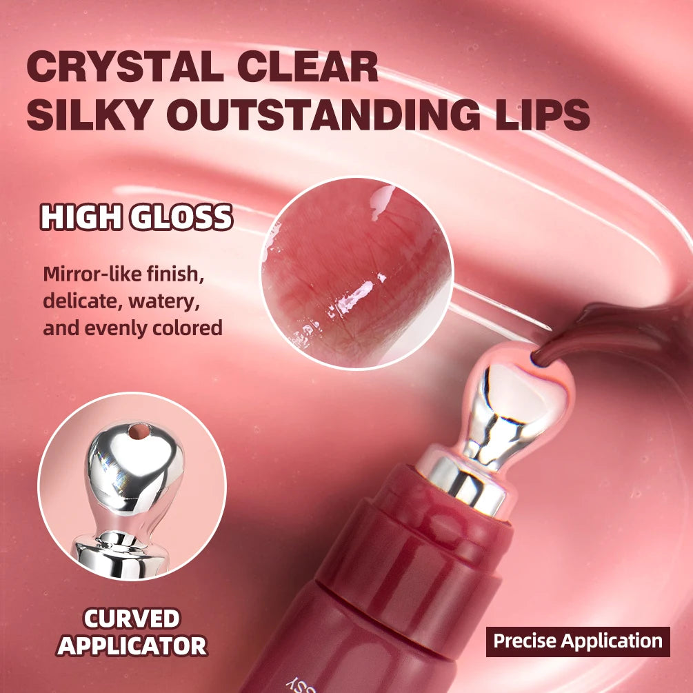 Velora™ Mirror Pearl Lip Gloss - Long-Lasting Moisturizing Jelly Lip Glaze