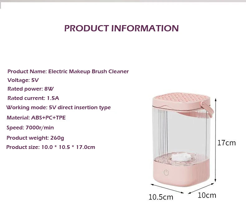 Velora™ Pro USB Rechargeable Makeup Brush Cleaner - Automatic Deep Cleaning Tool