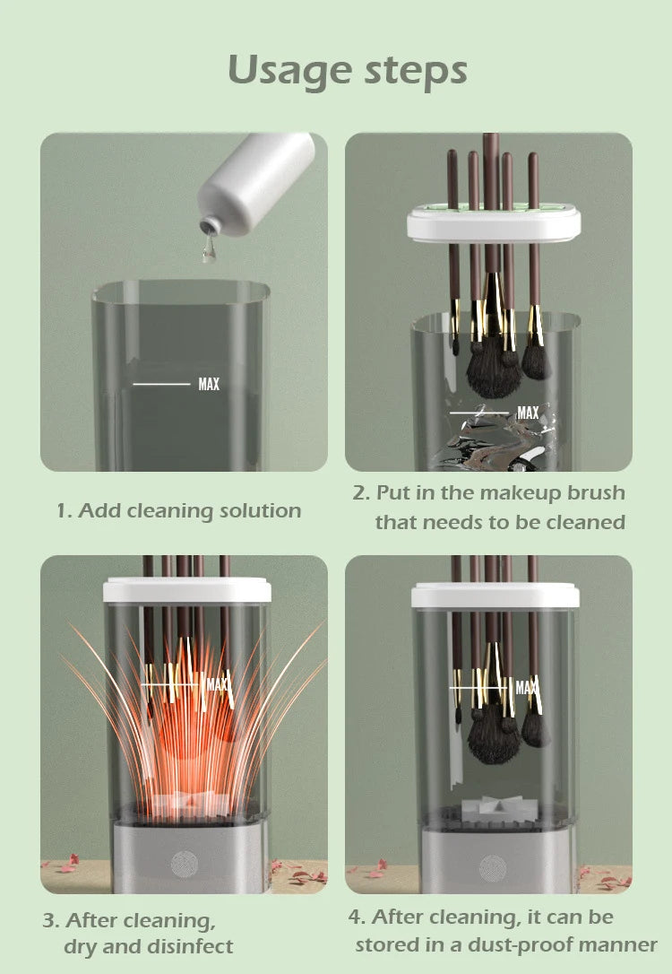 Velora™ Pro USB Rechargeable Makeup Brush Cleaner - Automatic Deep Cleaning Tool