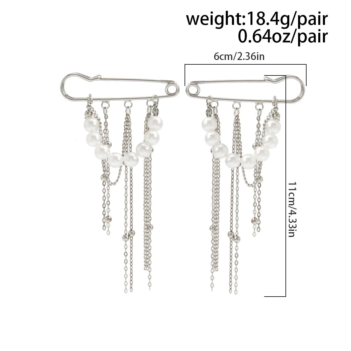 Retro Sweet Imitation Pearl Metal Tassel Pendant Pin Pants Foot 2026 Creative Girl Fashion Sweet Fashion Jewelry