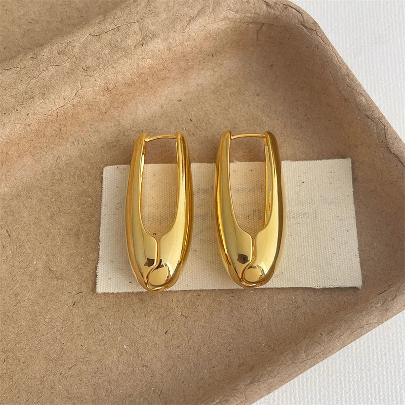 Velora™ Golden Sunflower - Geometric Hoop Earrings