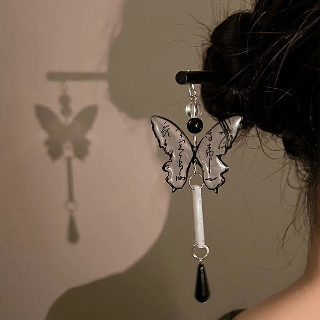 Vintage Butterfly Tassel Hairpin for Women Girl