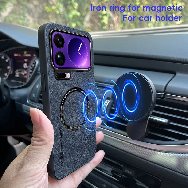 Magnetic Retro Leather Soft Case For Xiaomi 17 Pro Max Xiaomi17Pro Max 5G Wireless Charging Phone Case Cover