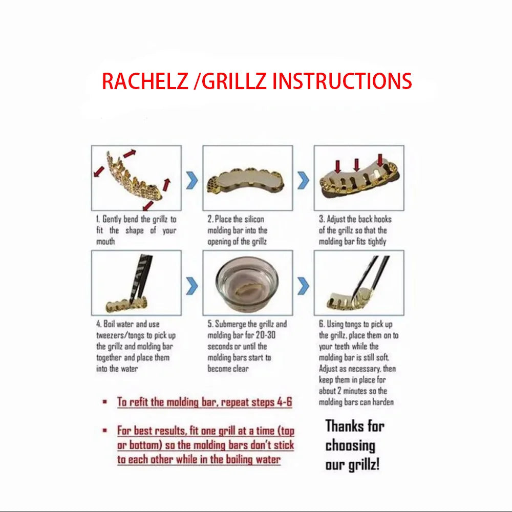 Zircon Tooth Caps Dental Grills For Women Men Jewelry