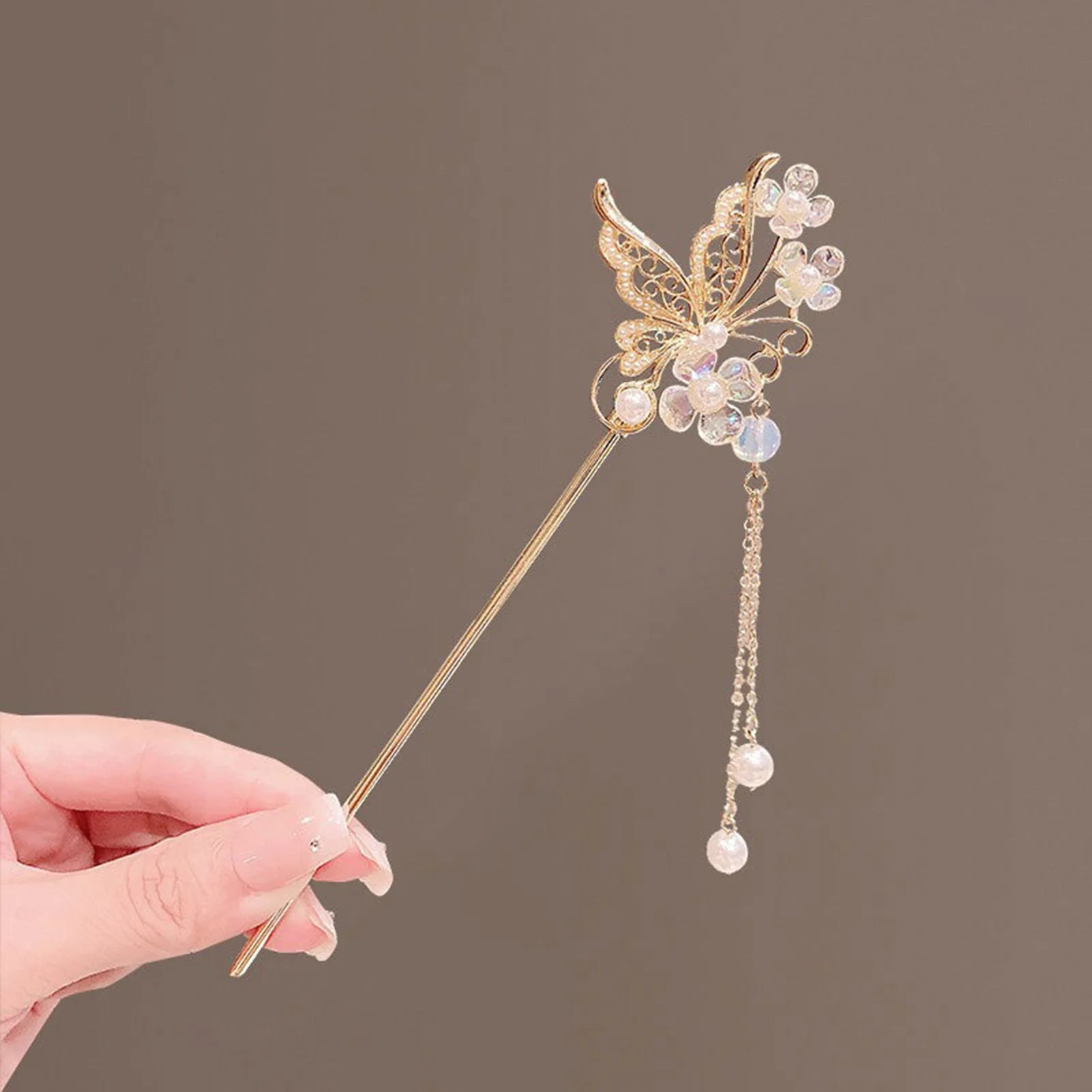Vintage Butterfly Tassel Hairpin for Women Girl