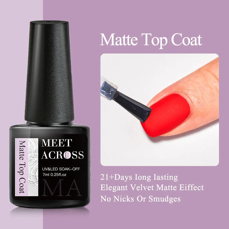 MEET ACROSS 8ml Glitter Extension Nail Gel Polish Sparkly Gold Foil DIY Nail Art For Nails Extender Manicure Long Lasting Vernis
