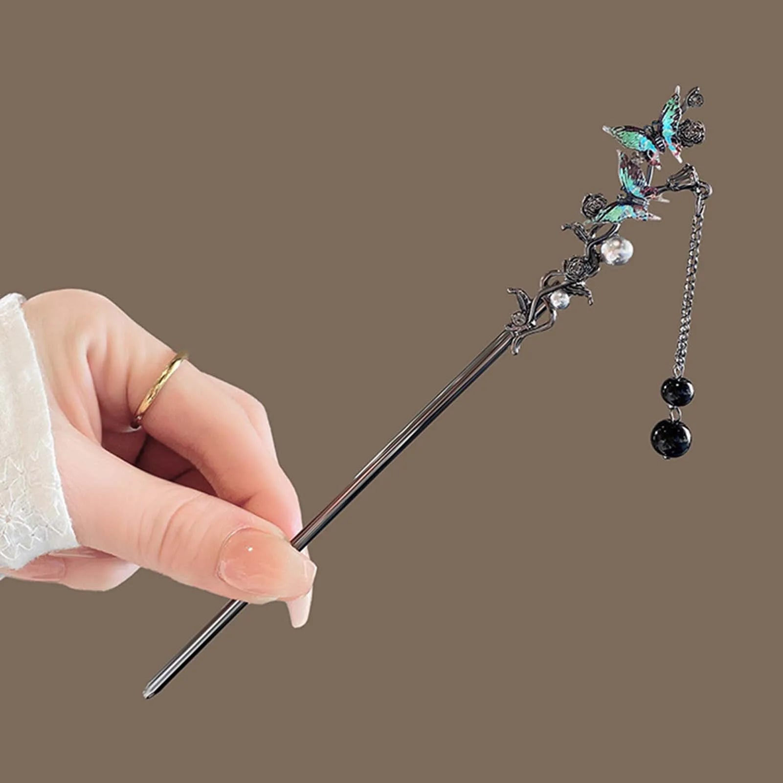 Vintage Butterfly Tassel Hairpin for Women Girl