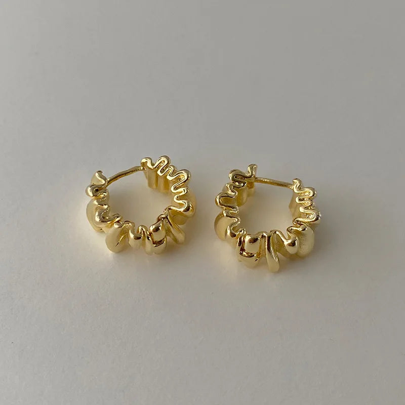 Velora™ Golden Sunflower - Geometric Hoop Earrings
