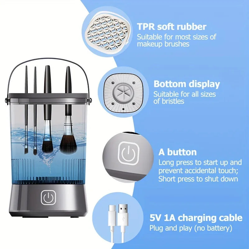 Velora™ Pro USB Rechargeable Makeup Brush Cleaner - Automatic Deep Cleaning Tool