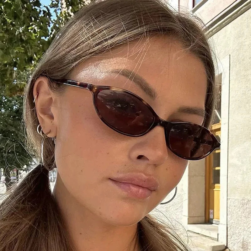 Sexy Small Oval Women's Sunglasses 2026 New Fashion Leopard Brown Hot Sun Glasses Female Retro Colorful Shade Eyeglass