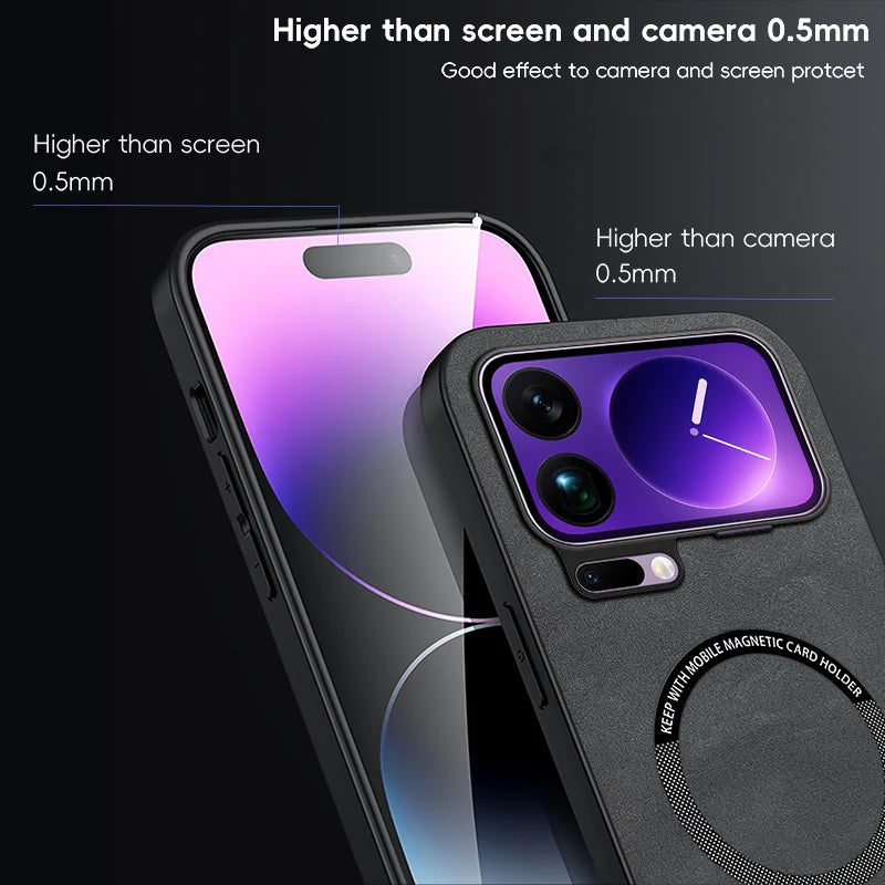 Magnetic Retro Leather Soft Case For Xiaomi 17 Pro Max Xiaomi17Pro Max 5G Wireless Charging Phone Case Cover