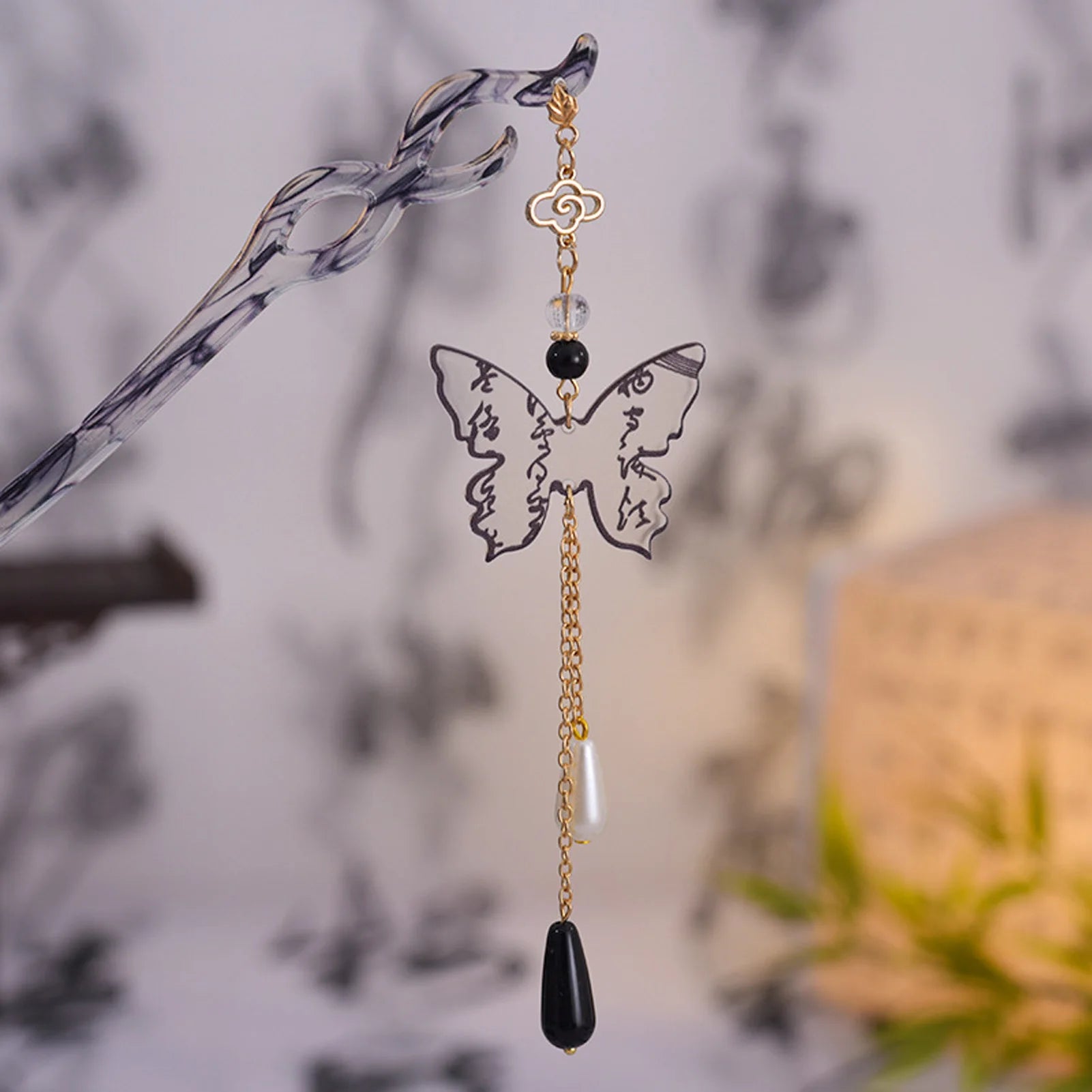 Vintage Butterfly Tassel Hairpin for Women Girl